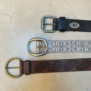 Bundle of 3 belts - 2 Fossil and 1 Lucky Brand